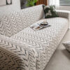 Textured Wheat Ear Pattern Jacquard Fleece Magic C