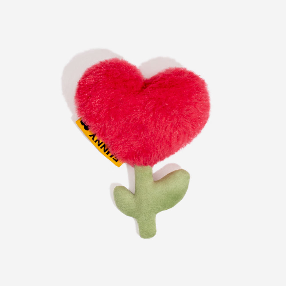 FUNNYFUZZY Valentine's Day Rose Plush Squeaky Dog