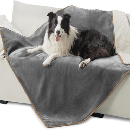 Cozy & Protective Throw Reversible Fleece Pet Blan