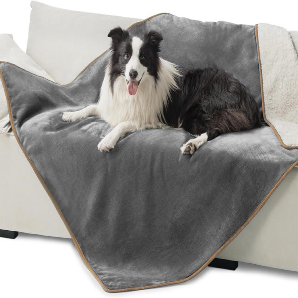 Cozy & Protective Throw Reversible Fleece Pet Blan