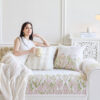 Chenille Romantic Botanical Design Comfortable Cou