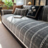 Elegant Checkered Jacquard Chenille All-Season Sof