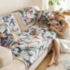 All-Season Cooling Pastoral Floral Couch Cover