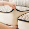 Classic Retro Stretch Chenille Couch Cover – Full 