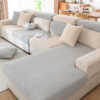 Diamond Jacquard Plush Full-Cover Stretch Couch Co