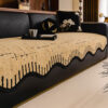 Soft Thickened Plush Couch Cover with Irregular Wa