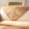 Leaf Patterned Plush Warm Non-Slip Couch Cover