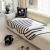 Modern Chevron Stripes Chenille Couch Cover with W