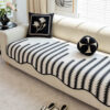 Modern Chevron Stripes Chenille Couch Cover with W