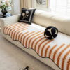 Modern Chevron Stripes Chenille Couch Cover with W