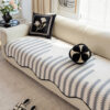 Modern Chevron Stripes Chenille Couch Cover with W