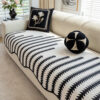 Modern Chevron Stripes Chenille Couch Cover with W