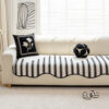 Modern Chevron Stripes Chenille Couch Cover with W