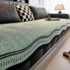Non-Slip Herringbone Chenille Couch Cover with Wav