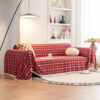 Festive Plaid Color Block Sofa Decoration Couch Co