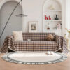 Festive Plaid Color Block Sofa Decoration Couch Co