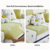 Floral Embroidered Fleece Sofa Anti-Scratch Stretc