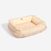 Floral Orthopedic Dog Bed Calming Pet Bed with Pil