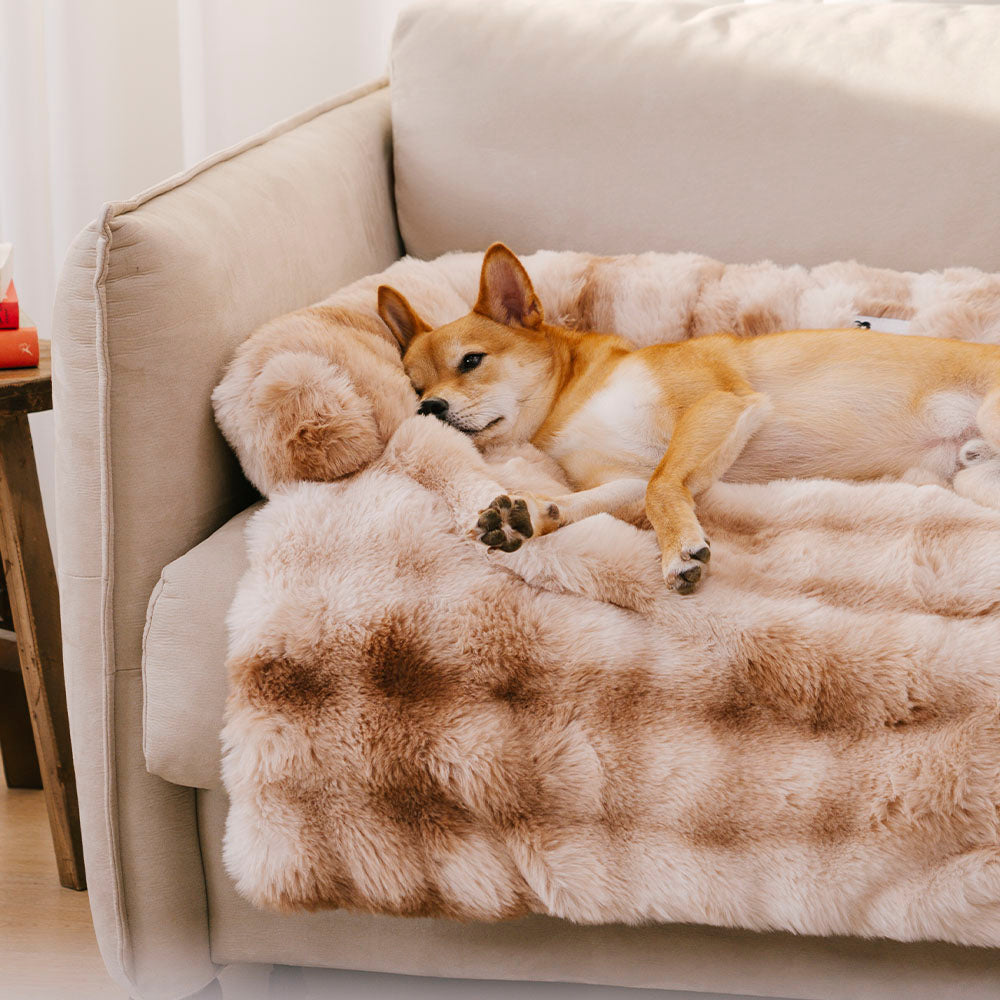 Fluffy Fuzzy Calming Dog Bed Sofa Protector Pet Ma