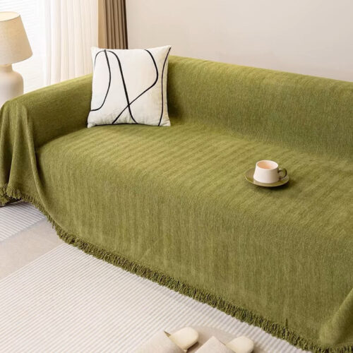 Full Coverage Herringbone Chenille Sofa Protection