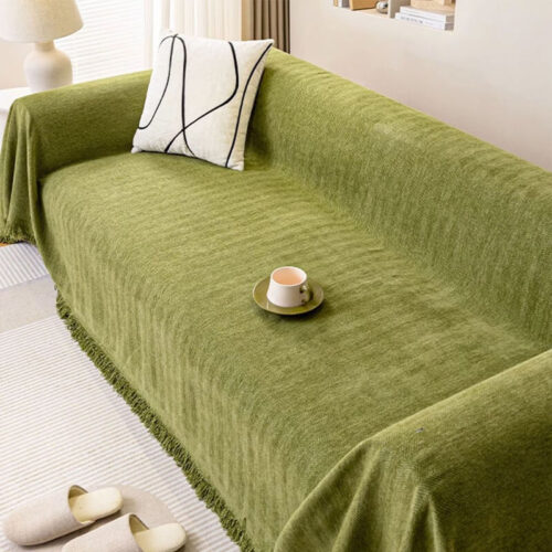 Full Coverage Herringbone Chenille Sofa Protection