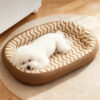 Geometric Wave Pattern Faux Leather Warm Removable