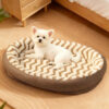 Geometric Wave Pattern Faux Leather Warm Removable