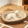 Geometric Wave Pattern Faux Leather Warm Removable