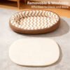Geometric Wave Pattern Faux Leather Warm Removable