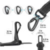 3 in 1 Dog Car Seat Belt Bungee With 360° Lockable