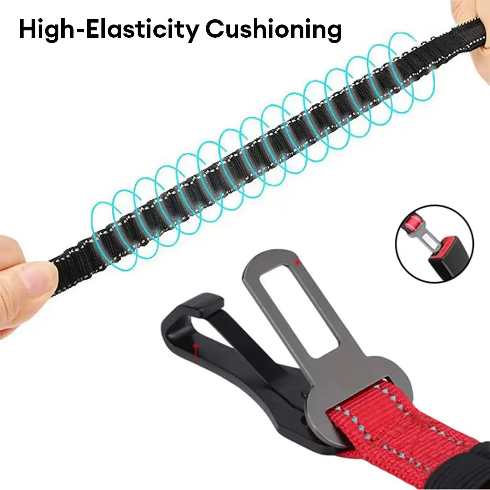3 in 1 Dog Car Seat Belt Bungee With 360° Lockable