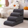 Adjustable Non-Slip Washable Soft Dog Stairs with 