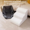 Adjustable Non-Slip Washable Soft Dog Stairs with 