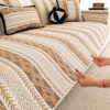 Color-Blocked Striped Chenille Non-Slip Couch Cove