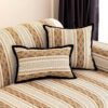 Color-Blocked Striped Chenille Non-Slip Couch Cove
