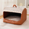 Cozy Cabin Portable Semi-Enclosed Dog Bed with Roo