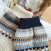 Fair Isle Pattern Knitted Linen Dog Sweater with C