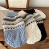 Fair Isle Pattern Knitted Linen Dog Sweater with C