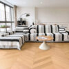 Fashion Striped Chenille Scratch-Resistant Sofa Pr