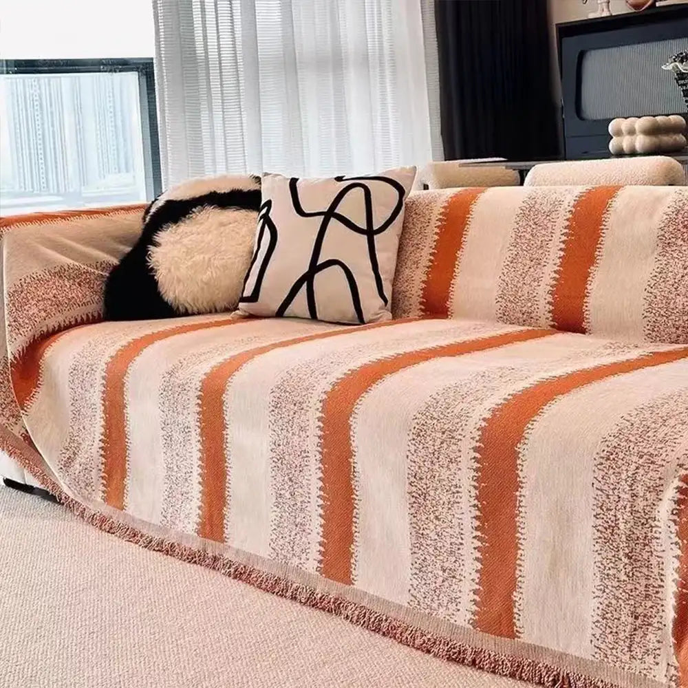 Fashion Striped Chenille Scratch-Resistant Sofa Pr