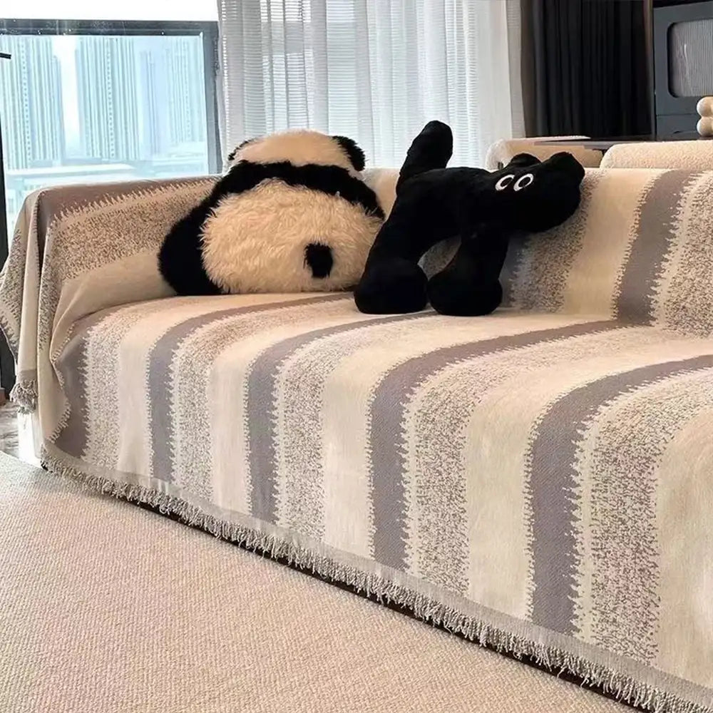 Fashion Striped Chenille Scratch-Resistant Sofa Pr