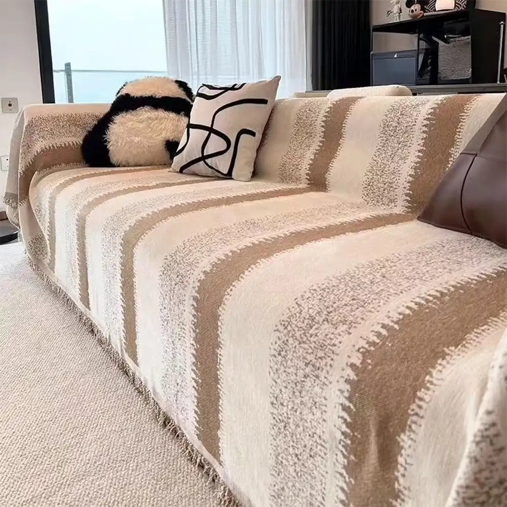 Fashion Striped Chenille Scratch-Resistant Sofa Pr