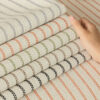 Faux Cotton-Linen Chenille Striped Breathable Scra