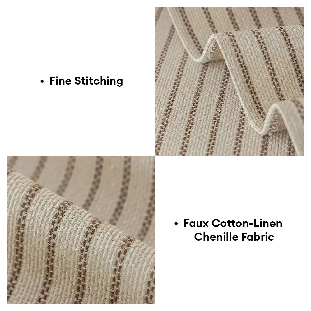 Faux Cotton-Linen Chenille Striped Breathable Scra