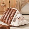 Faux Leather Vintage Multi-function Plush Dog Bed