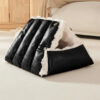 Faux Leather Vintage Multi-function Plush Dog Bed 