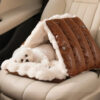 Faux Leather Vintage Multi-function Plush Dog Bed 