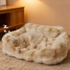 Faux Rabbit Velvet Fluffy Soft Dog And Cat Sofa Be