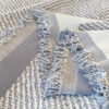 Herringbone Pattern Fringed Chenille Throw Couch C