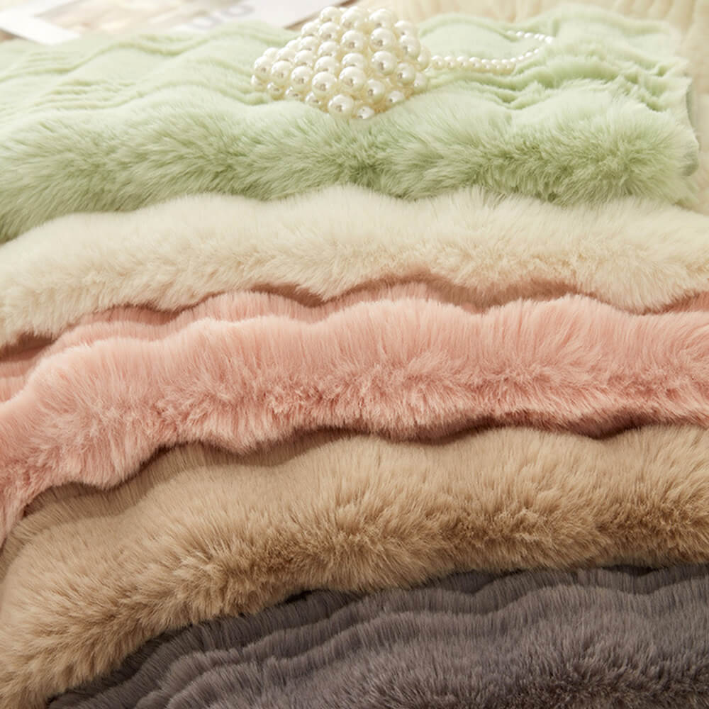 Modern Comfortable Faux Rabbit Fur Anti-Slip Couch